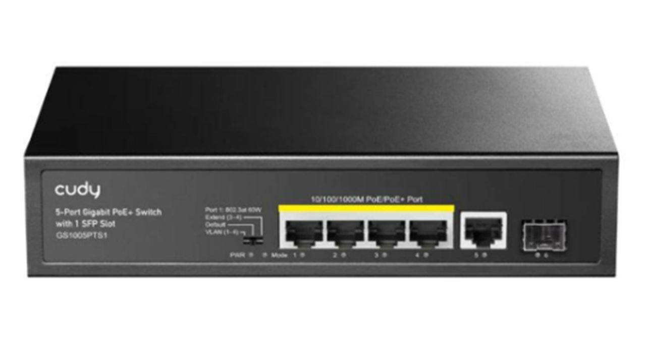 Switch Cudy 5 Puertos Poe Gigabit + 1 Sfp