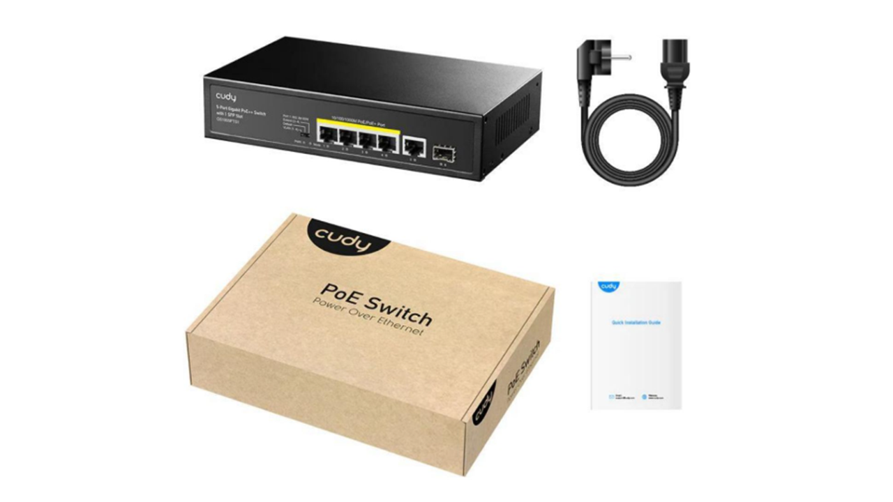 Switch Cudy 5 Puertos Poe Gigabit + 1 Sfp