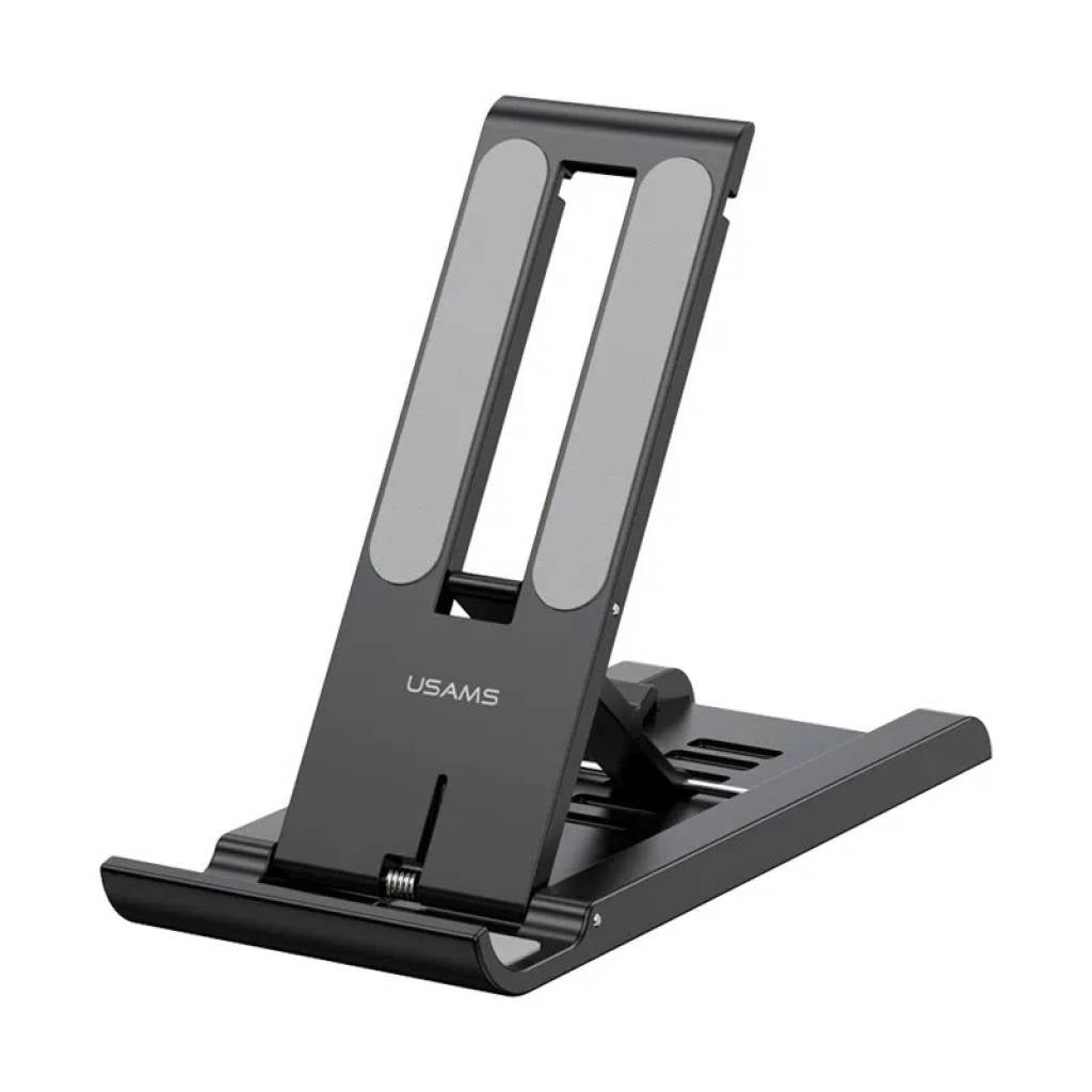 Soporte Teléfono/Tablet Plegable con Resorte Negro