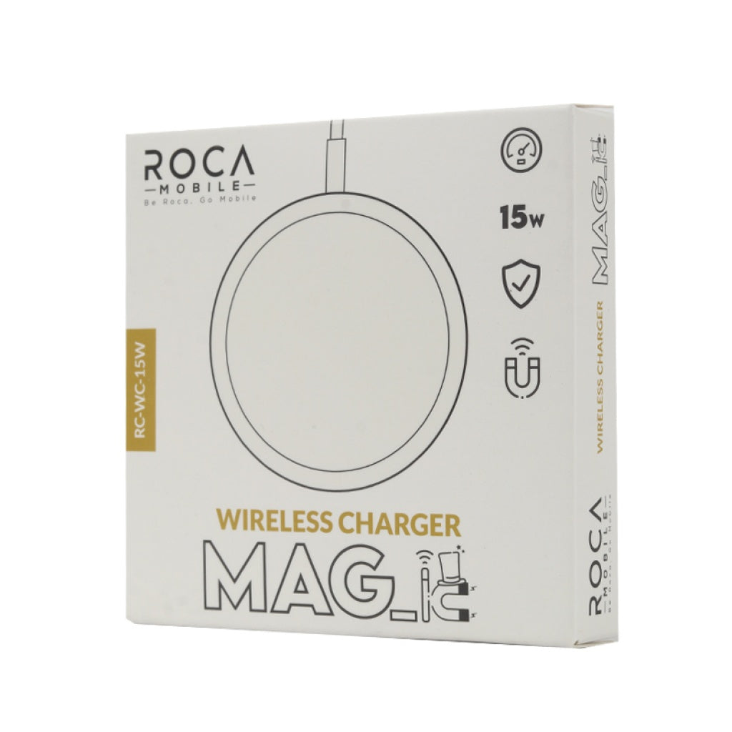 Cargador Inalámbrico Magnético Aluminio 15W ROCA