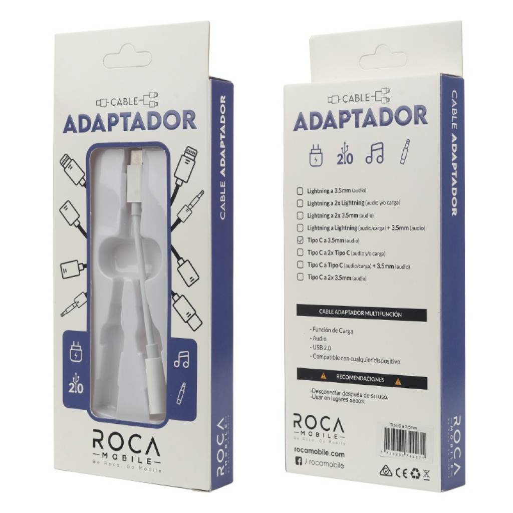 Adaptador Lightning a 3.5 mm Audio ROCA