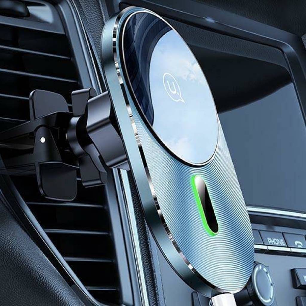 Cargador Auto Magnético 15W Inalámbrico Ultra delgado Con soporte para Ventilación