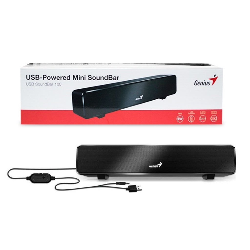 Parlante Barra de Sonido Soundbar 100 6W USB Genius