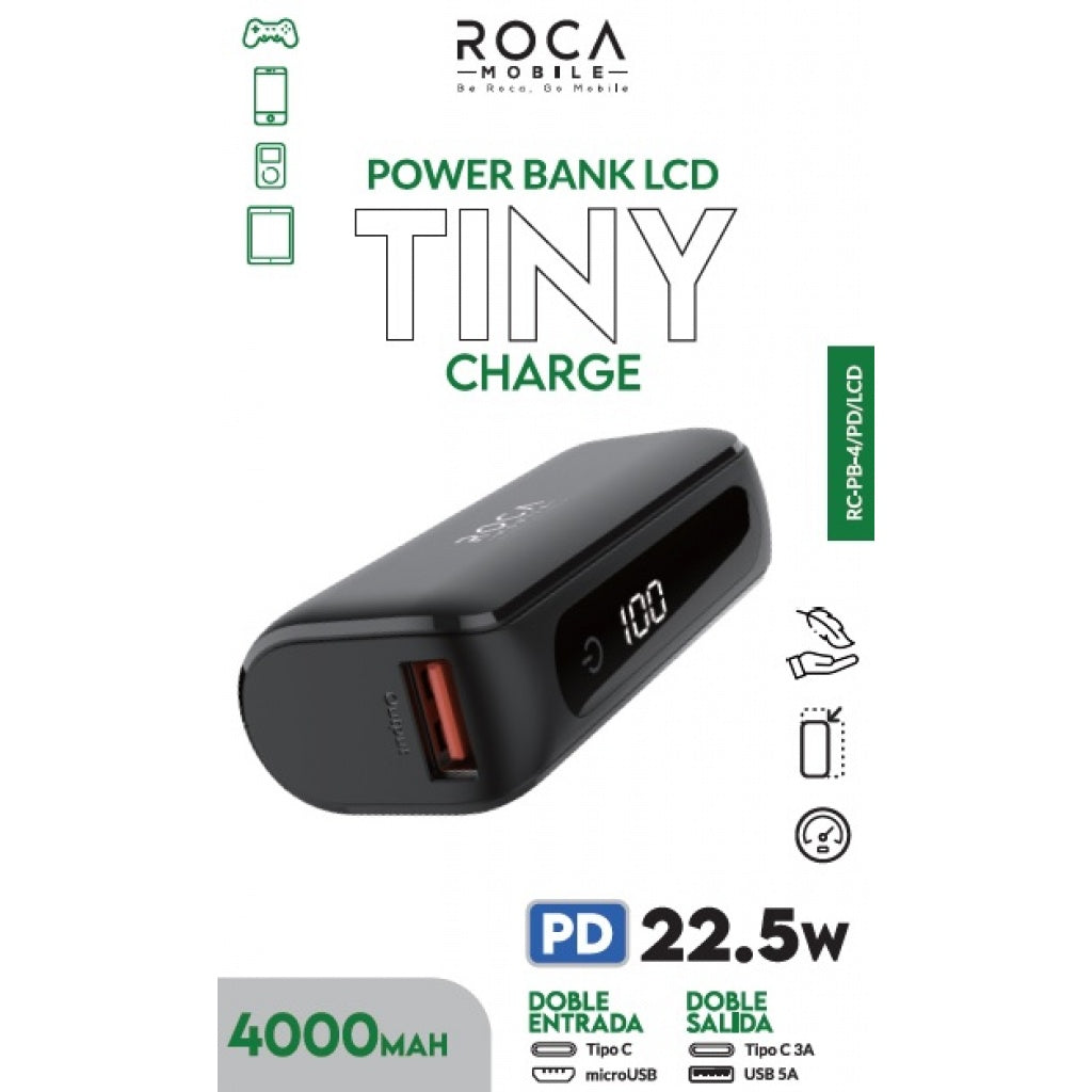 Power Bank ROCA PB4/LCD+PD 4.000mAh