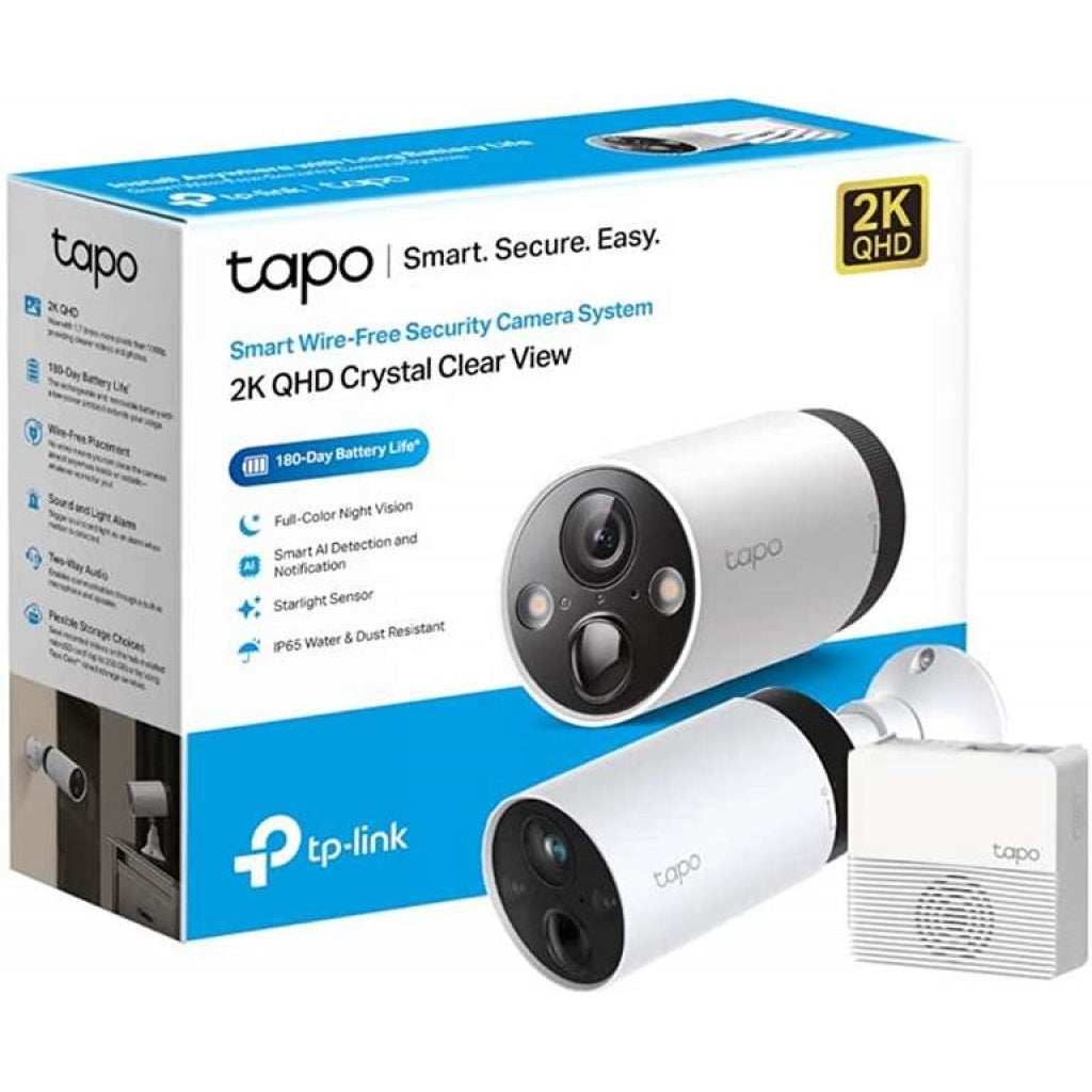 Cámara Seguridad Exterior TAPO C420S2 x 2 + Hub 2K WiFi TP-LINK