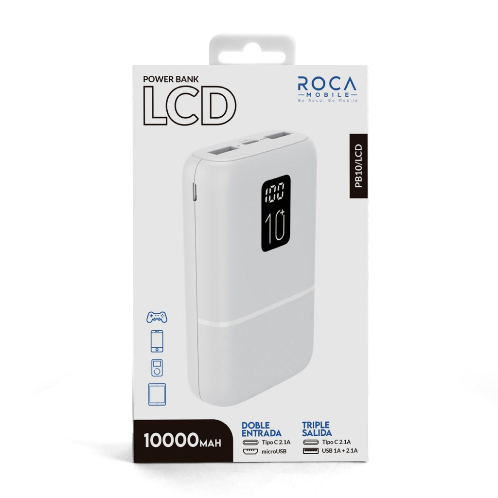 Power Bank ROCA PB10 Pantalla LCD 10.000mAh