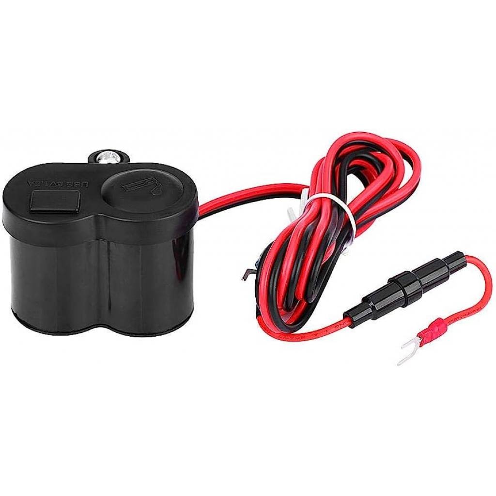Cargador USB para Motos 12V con soporte para Manillar