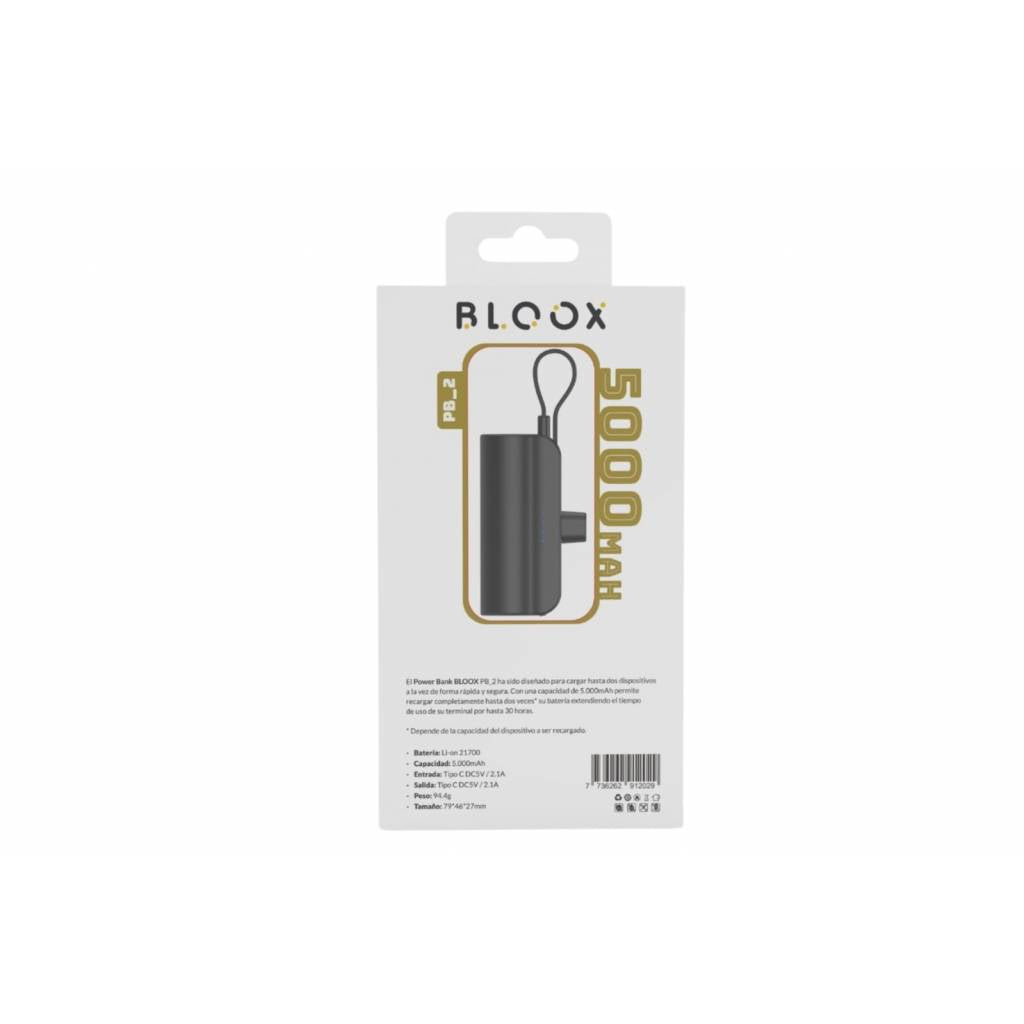 Power Bank BLOOX PB_2 5.000mAh Entrada/Salida: Tipo C