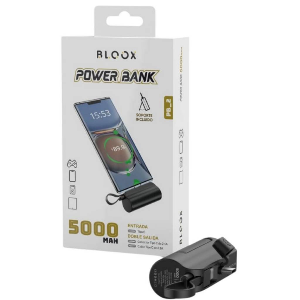Power Bank BLOOX PB_2 5.000mAh Entrada/Salida: Tipo C