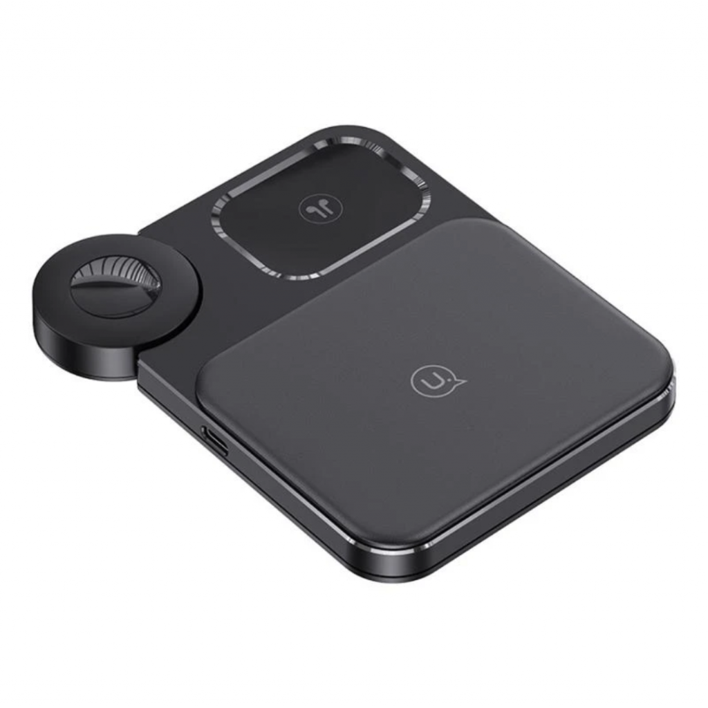 Cargador inalámbrico 15W 3 en 1 Carga rápida (celular, reloj, auriculares)