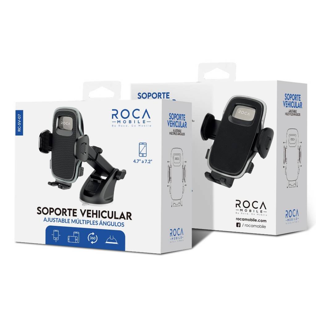 Soporte Vehicular SV07 - Ajustable con Ventosa ROCA