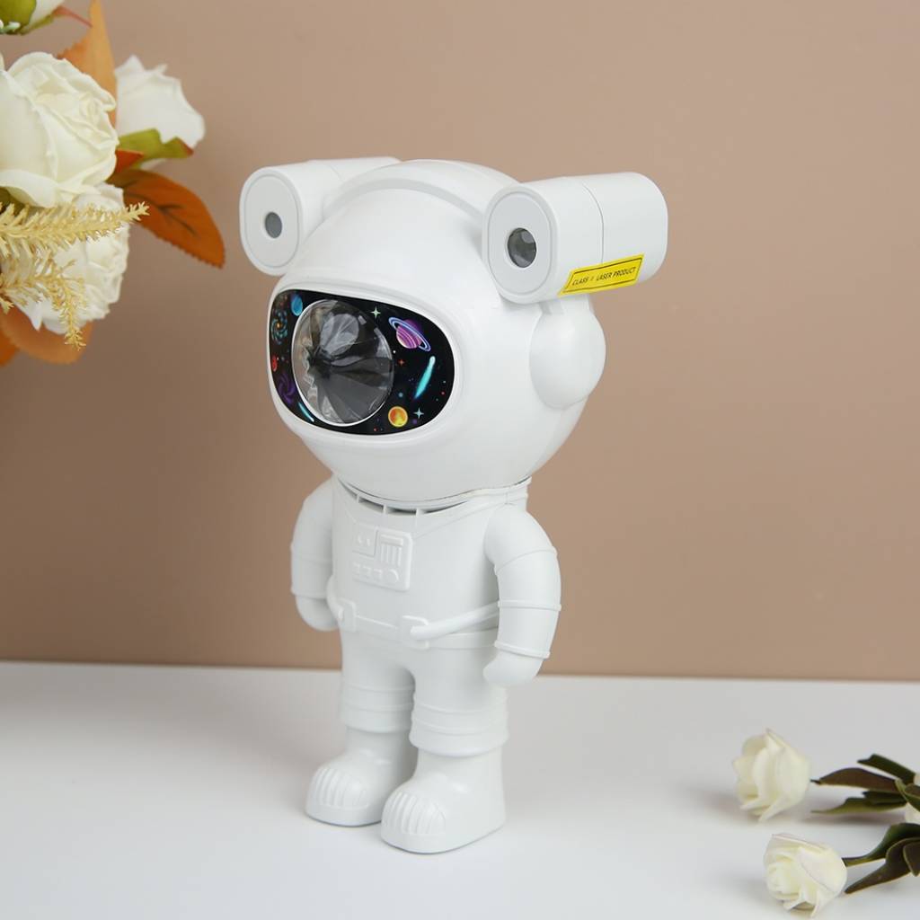 Lámpara Astronauta Blanco Galaxias Proyector