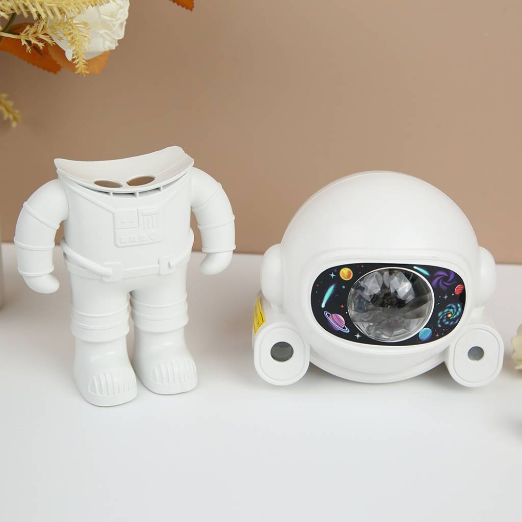 Lámpara Astronauta Blanco Galaxias Proyector