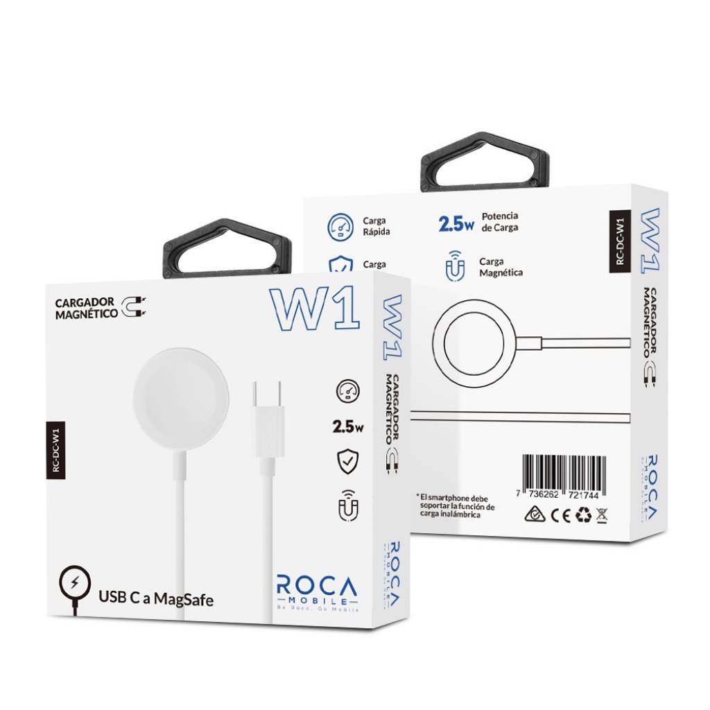 Cargador Magnético W1 para iWatch USB C 2.5W