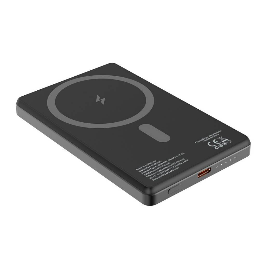 Power Bank PB5/M3 5.000mAh Carga Magnética Entrada: Tipo C / Salida: Tipo C+Magnético