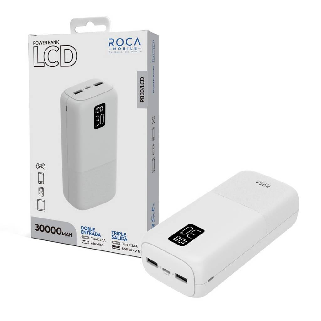 Power Bank ROCA PB30LCD 30.000mAh Carga rápida