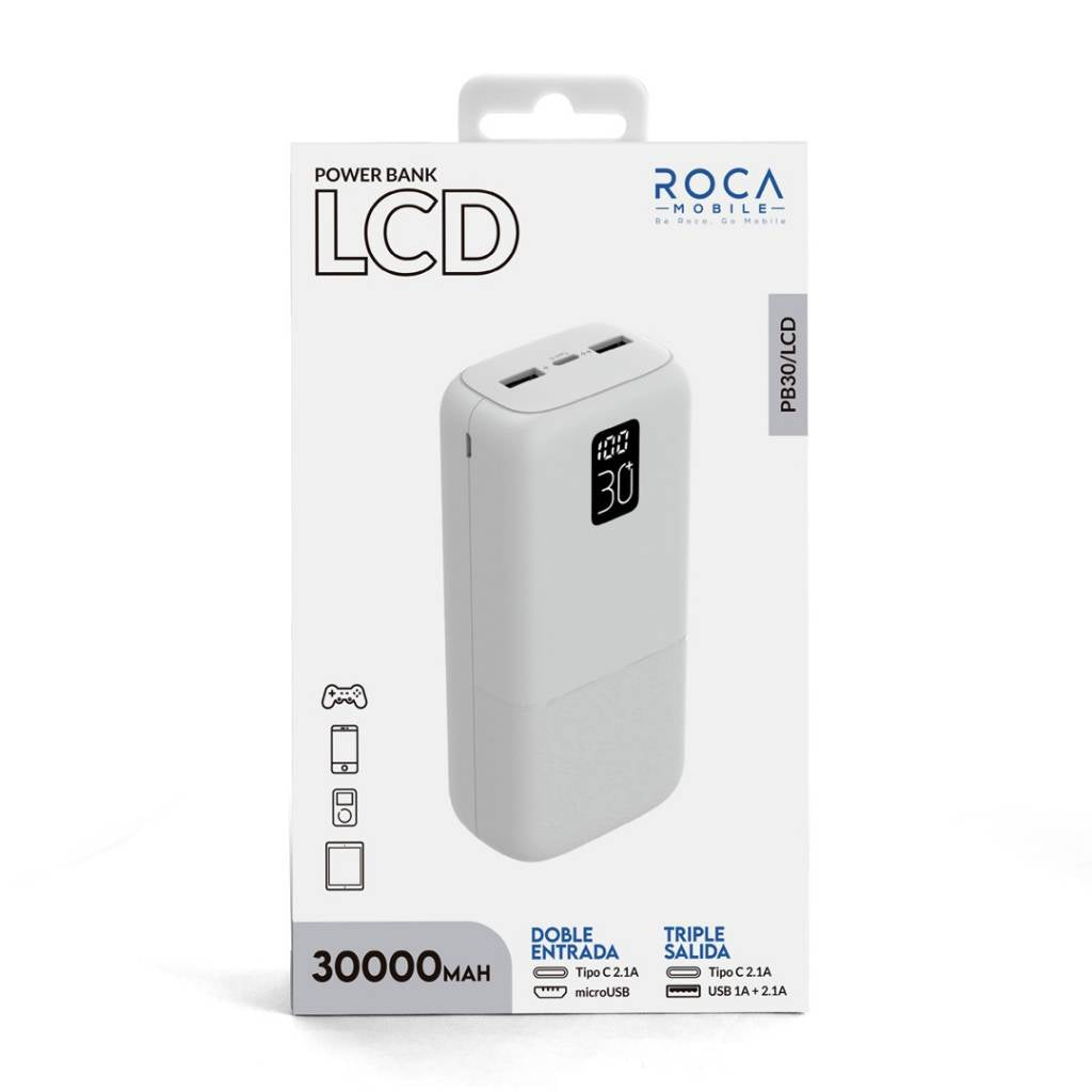 Power Bank ROCA PB30LCD 30.000mAh Carga rápida