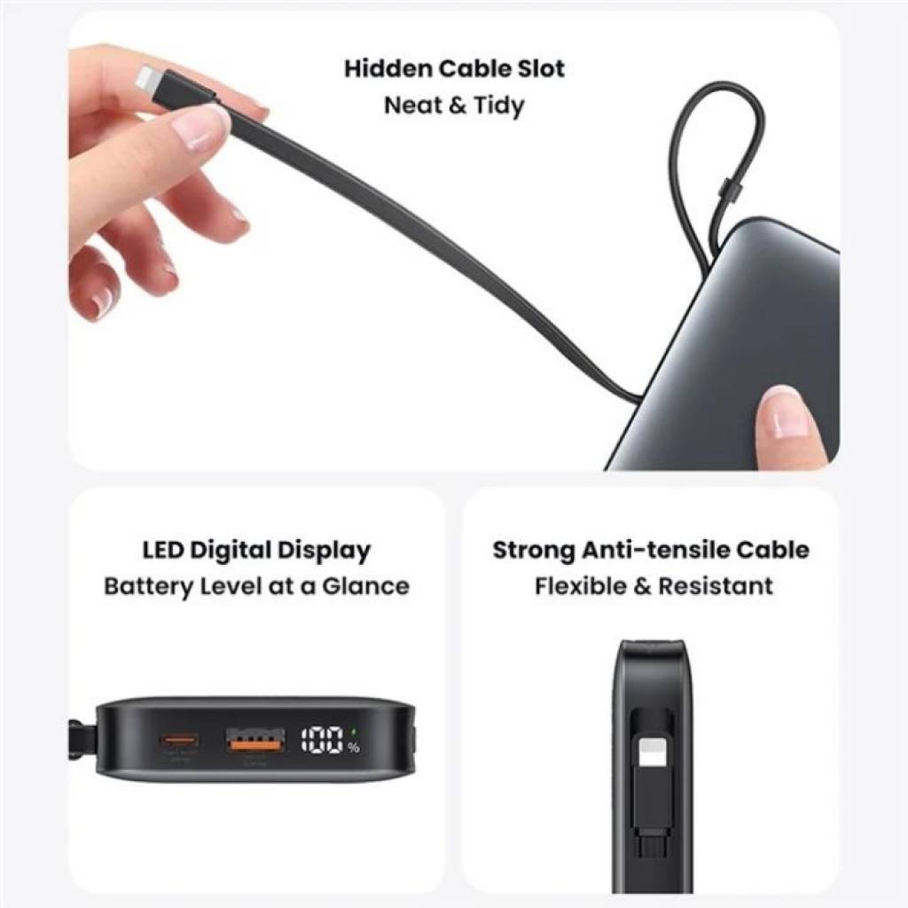 Power Bank 10.000mAh Tipo C + Lightning PD20W XR Series USAMS compatible con iPhone