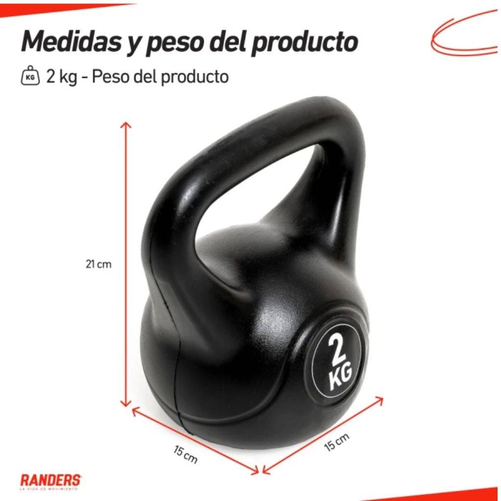 Pesa Rusa recubierta PVC 2Kg