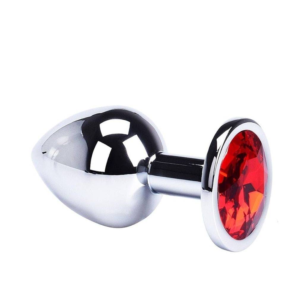 Plug Anal Grande Metálico Joya Rojo Adults
