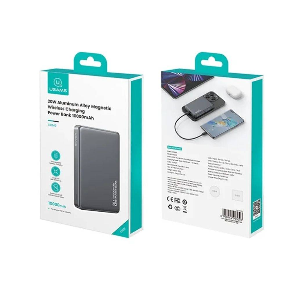 Power Bank Magnético 10.000mAh Carga Inalámbrica 20W