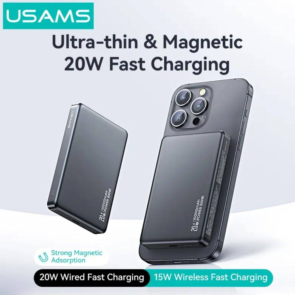 Power Bank Magnético 10.000mAh Carga Inalámbrica 20W