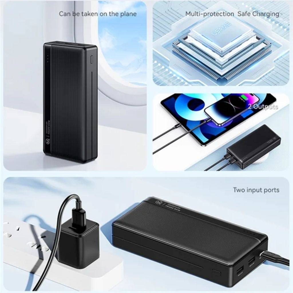 Power Bank PB71 10.000 mAh Carga rápida USAMS 2 salidas