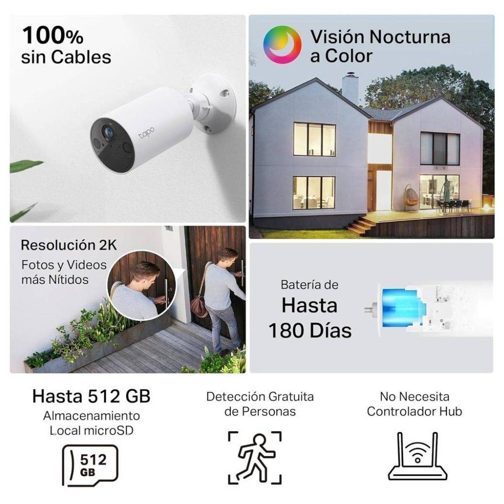 Cámara Seguridad Exterior TAPO C410 2K WiFi TP-LINK