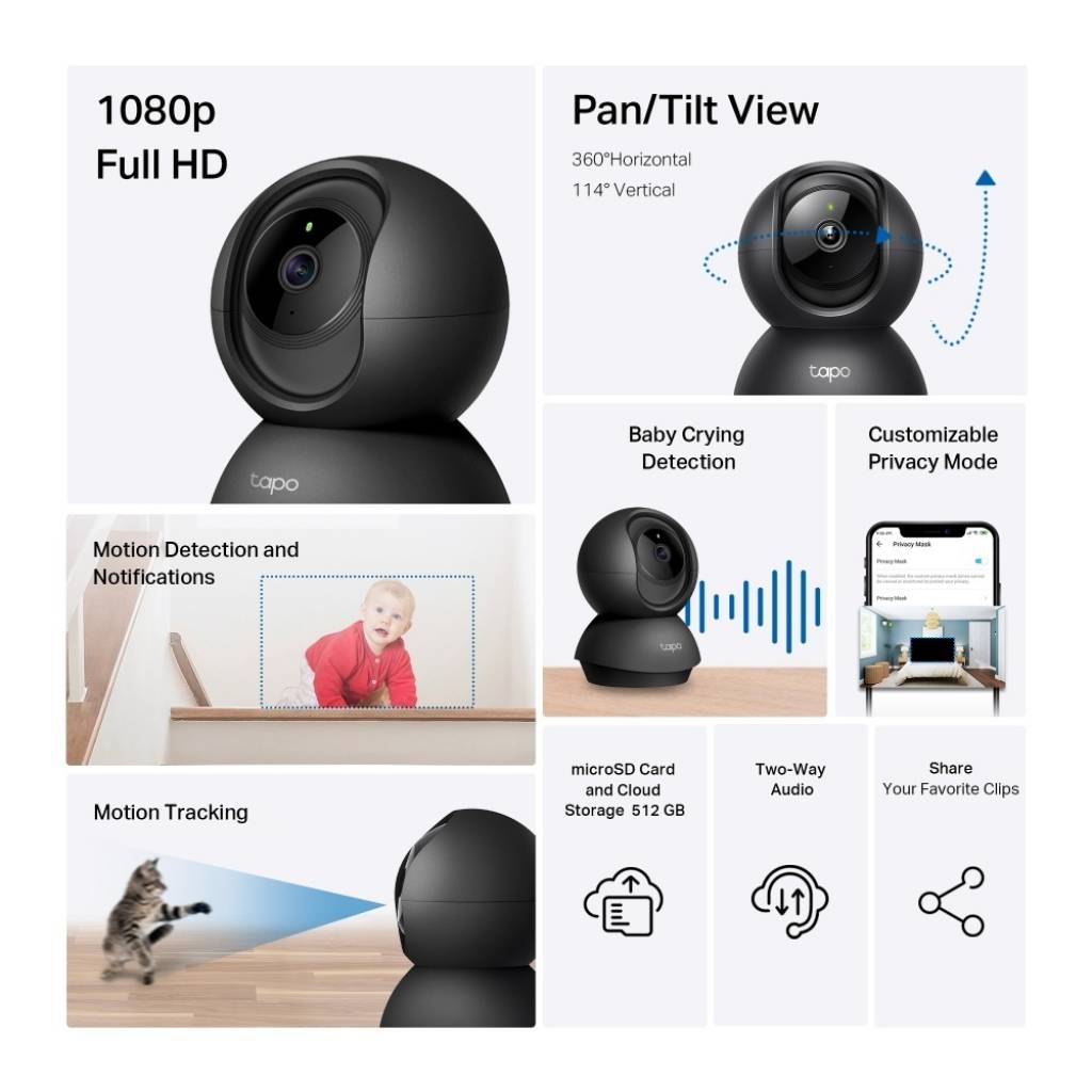 Cámara IP TAPO C201 Domotica HD WiFi TP-LINK