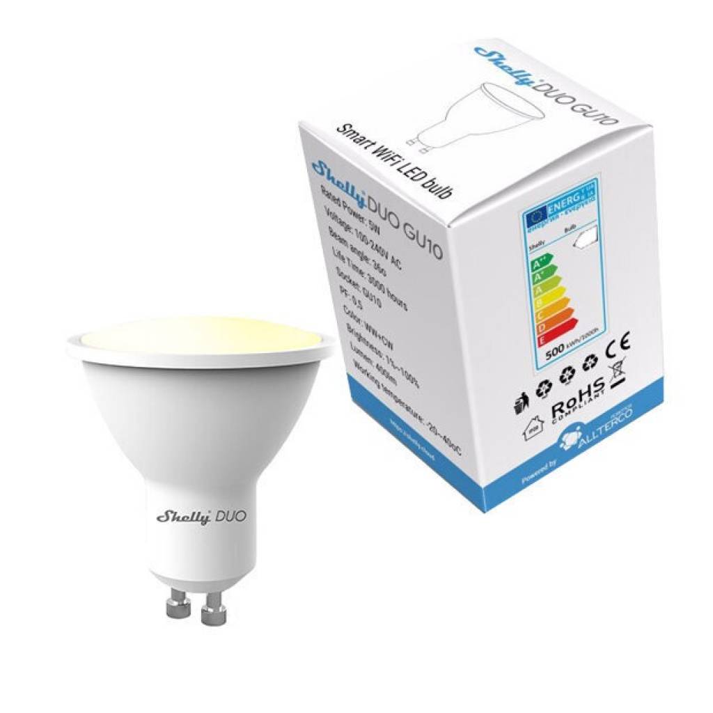 Lámpara LED Wi-Fi Shelly Duo GU10 - WWCW