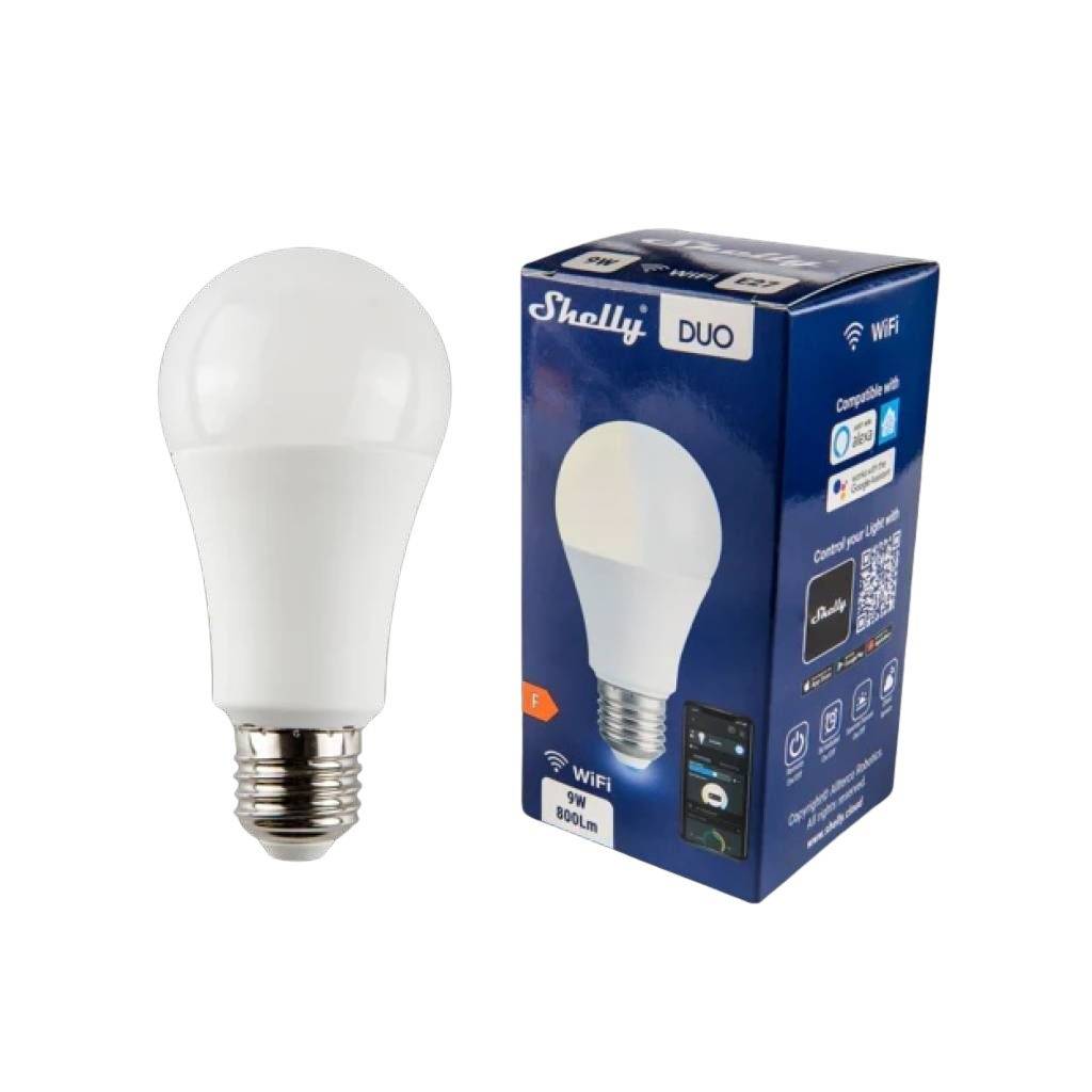 Bombilla Lámpara Led Inteligente Shelly Duo E27 - WWCW Wi-Fi