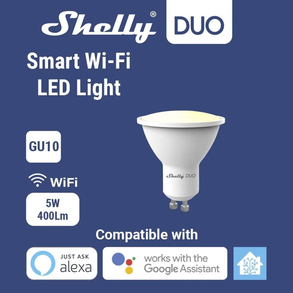 Lámpara LED Wi-Fi Shelly Duo GU10 - WWCW
