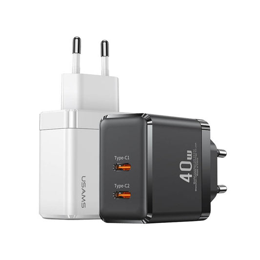 Cargador Rápido T54 40W 2 USB USAMS