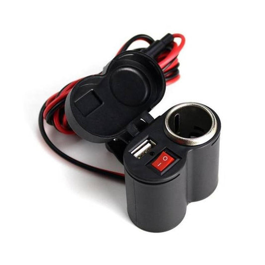 Cargador USB para Motos 12V con soporte para Manillar
