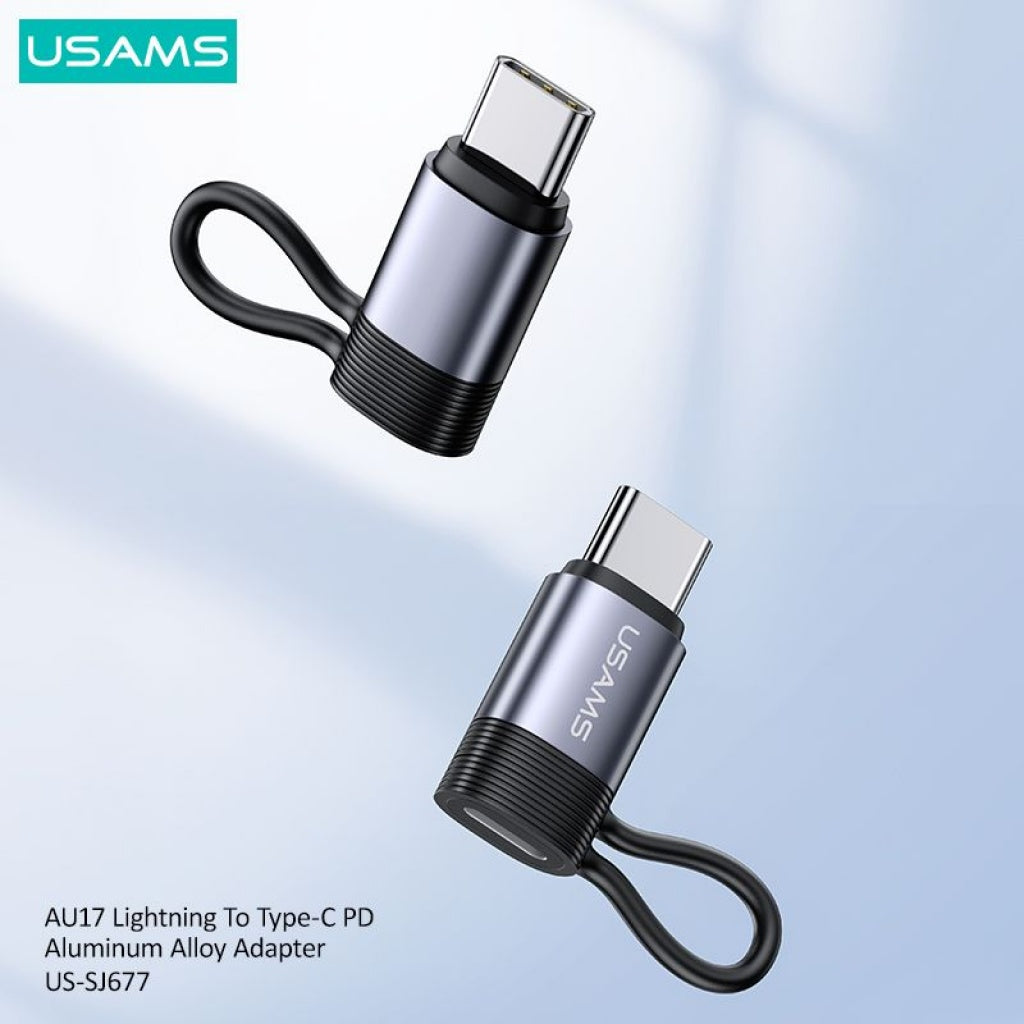 Adaptador AU17 Lightning a Tipo C PD 30W Aluminio SJ677 USAMS