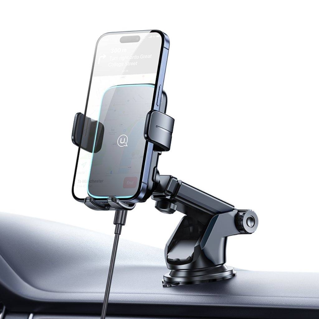 Cargador Auto 15W Inalámbrico Soporte con Ventosa USAMS Carga rápida