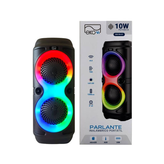 Parlante Bluetooth EKV-PA-01 10W 2 x 4" 1200 mAh EKO-Vi